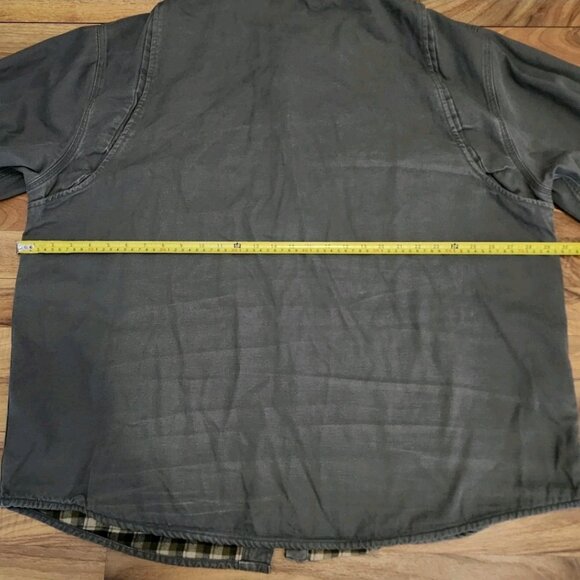 Carhartt Canvas Fleece Lined Overshirt/Jacket Size 2XL Grey - Picture 3 of 12
